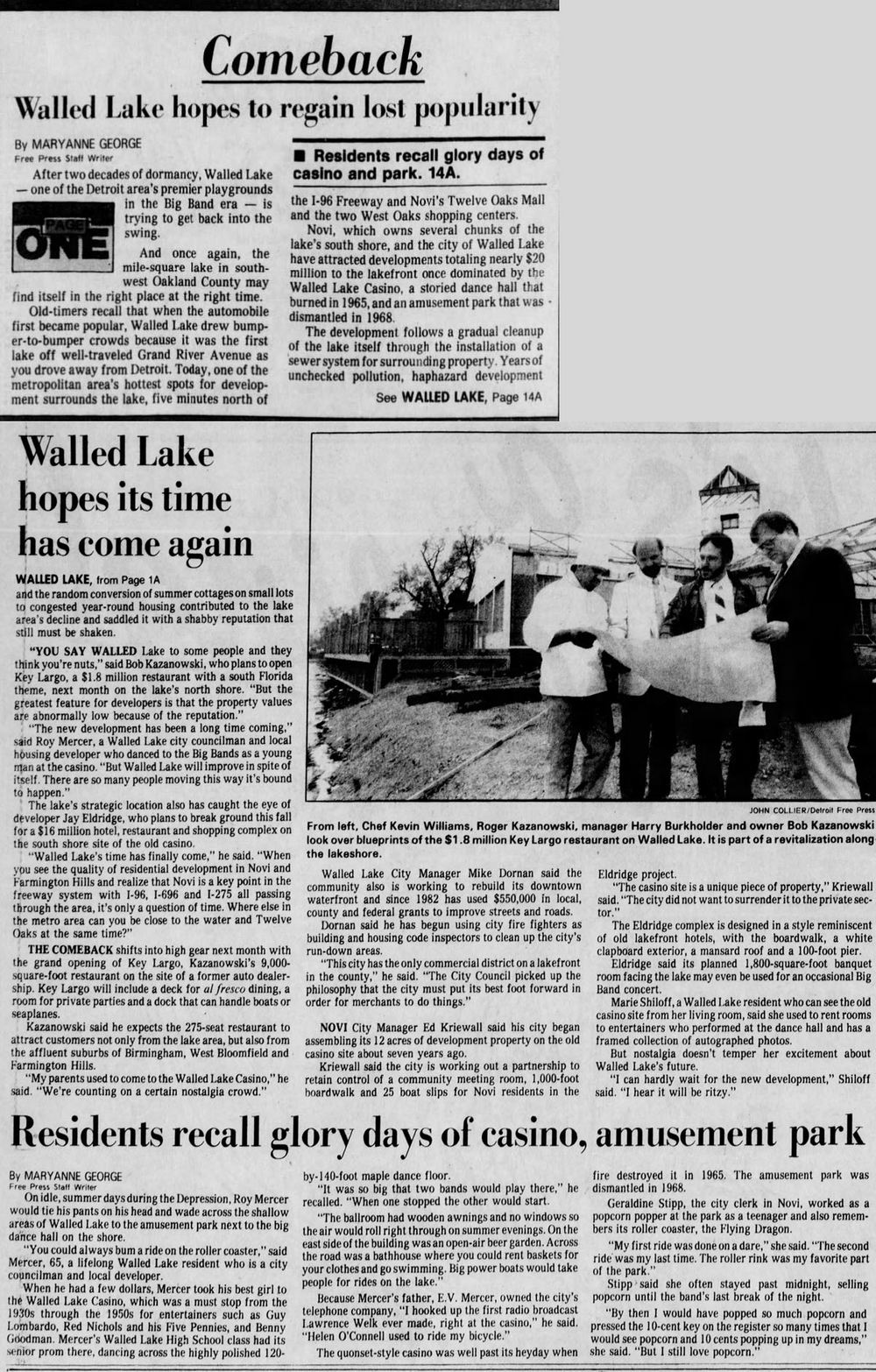 Dick Morris Chevrolet (Walled Lake Chrysler Plymouth) - Apr 27 1987 Good Article On This Place And Old Walled Lake (newer photo)